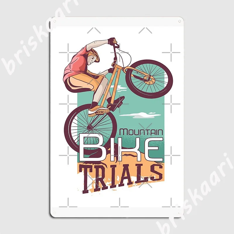 Poster Plakat Logam Uji Coba S - Mountain Biking Europe ulasan dan harga